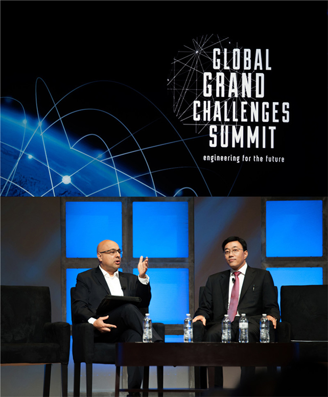 中國(guó)夢(mèng)實(shí)踐者鄧中翰在華盛頓向中、美、英三國(guó)發(fā)出倡議以創(chuàng)新、合作、遠(yuǎn)見應(yīng)對(duì)全球重大挑戰(zhàn)